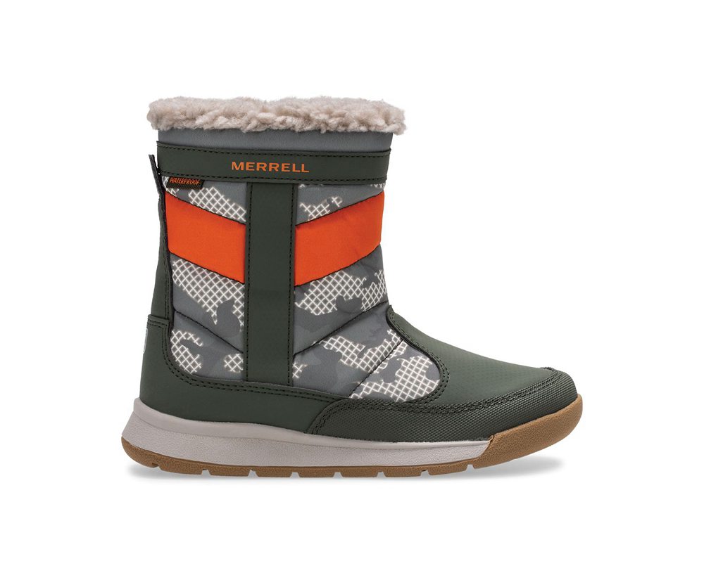 Botas Criança - Merrell Alpine Puffer Waterproof - Verde Oliva - RGF132796